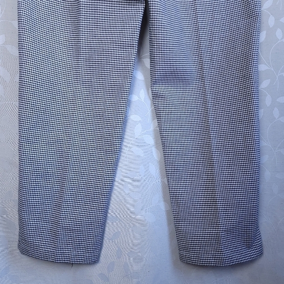 Vintage 90s Lee Houndstooth Tapered Leg Trouser Pants Black White Plus 16 - Picture 12 of 16